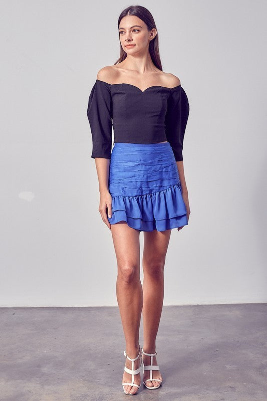 Off Shoulder Heart Shape Top