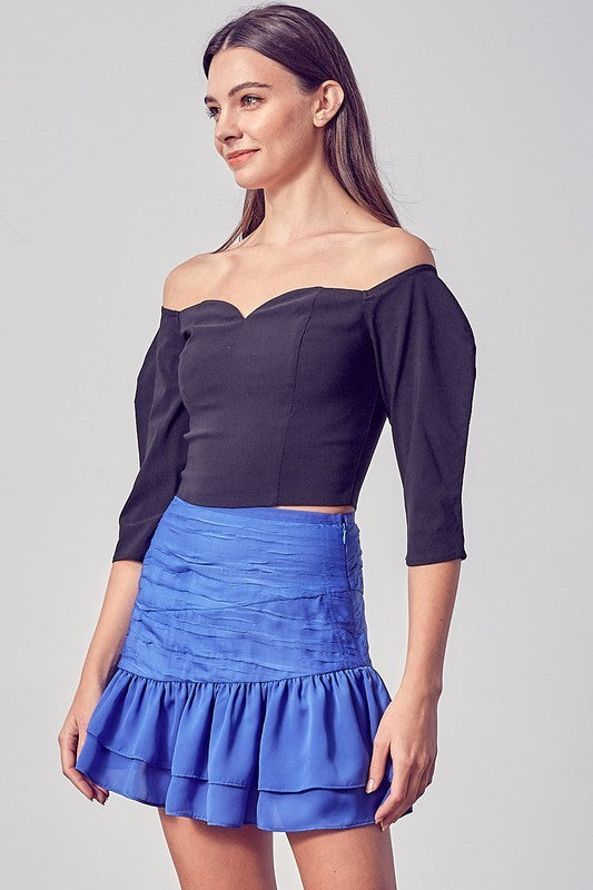 Off Shoulder Heart Shape Top