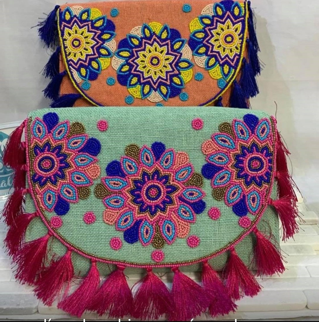 Seed Beaded Clutch Bag (Pick)