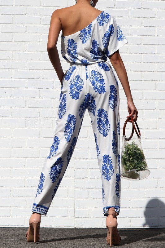 Santorini One Shoulder Jumpsuit