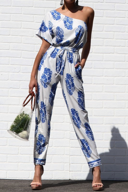 Santorini One Shoulder Jumpsuit