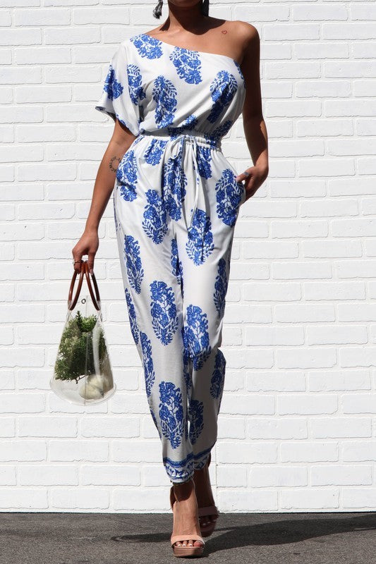 Santorini One Shoulder Jumpsuit