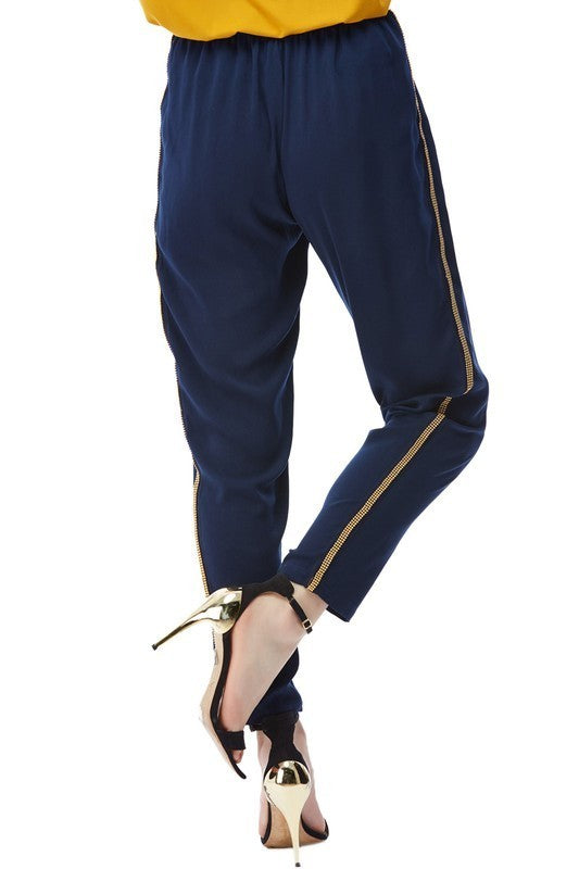 Side Gold Trim Pants