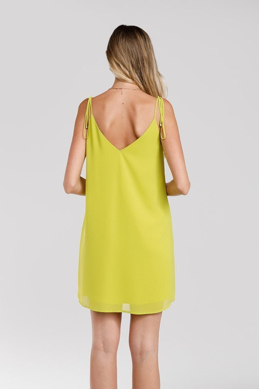 Button Down Spaghetti Strap Short Dress