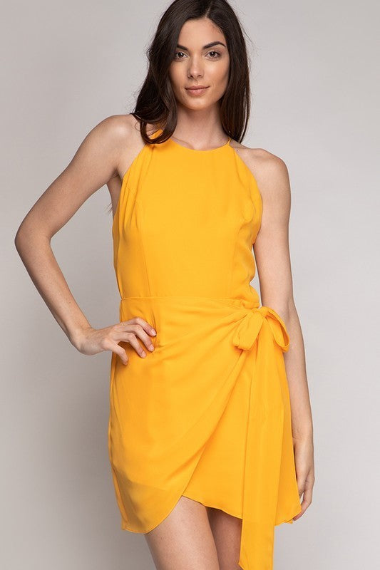 Wrapped Layered Short Dress