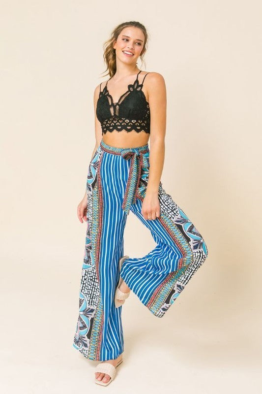 Mosaic Print Palazzo Pants