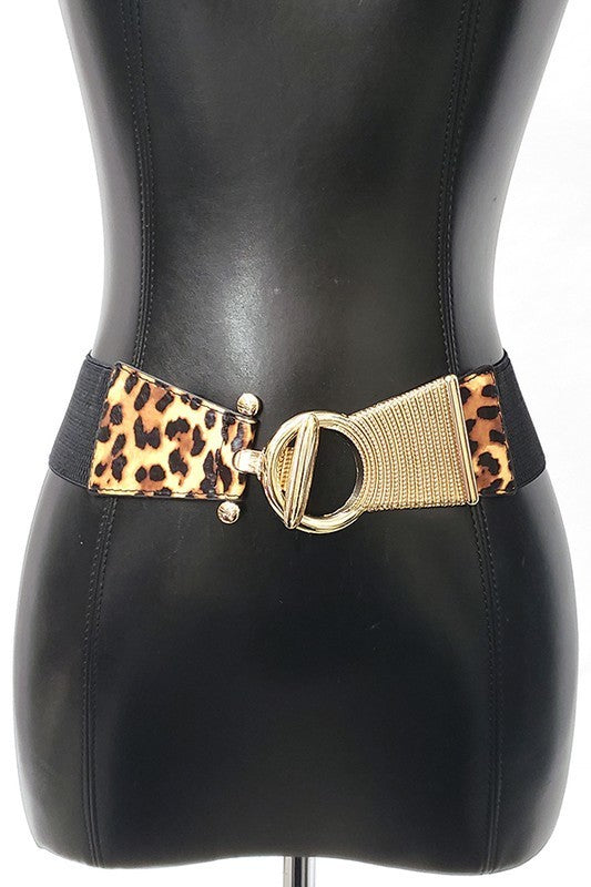 Circle Gold Metal Hook Elastic Belt (Pick Color)