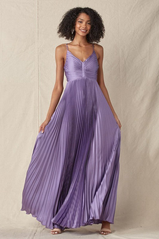 Pleated Formal Dress