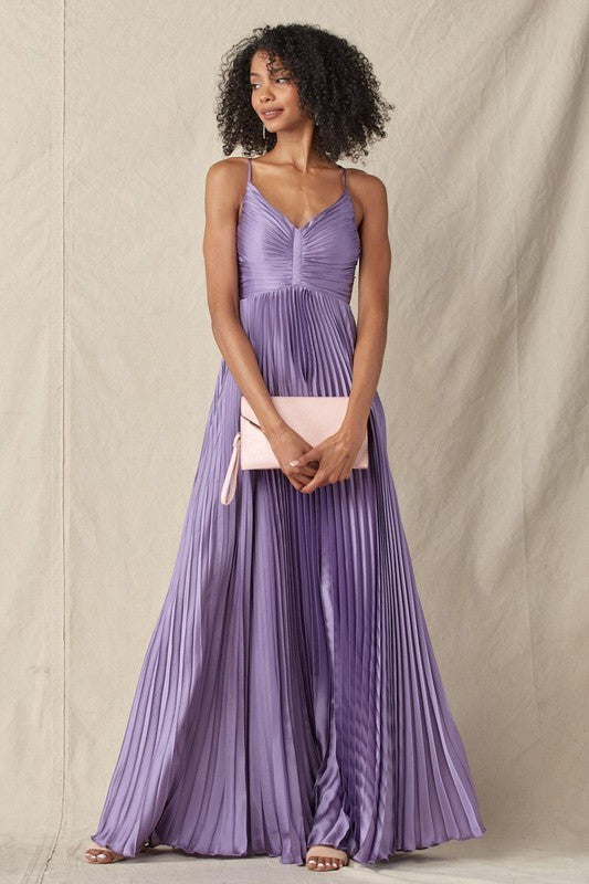 Pleated Formal Dress