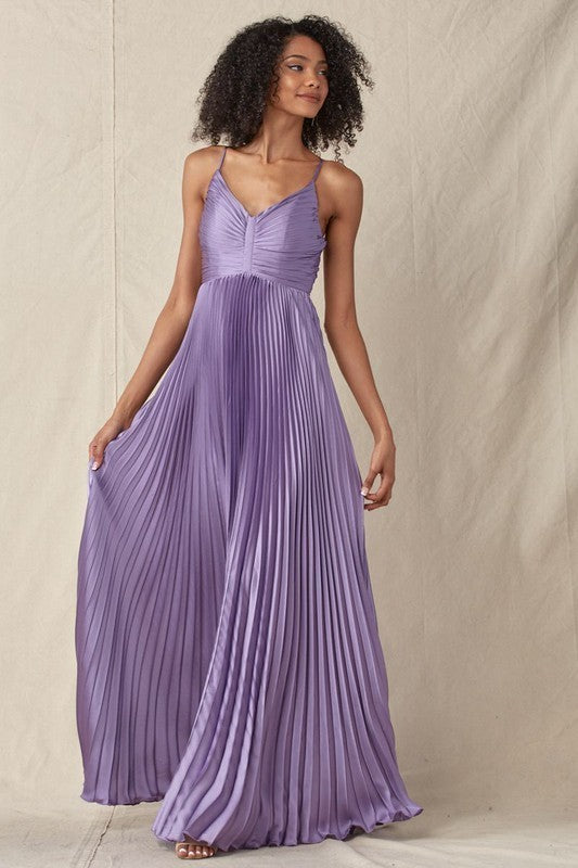 Pleated Formal Dress