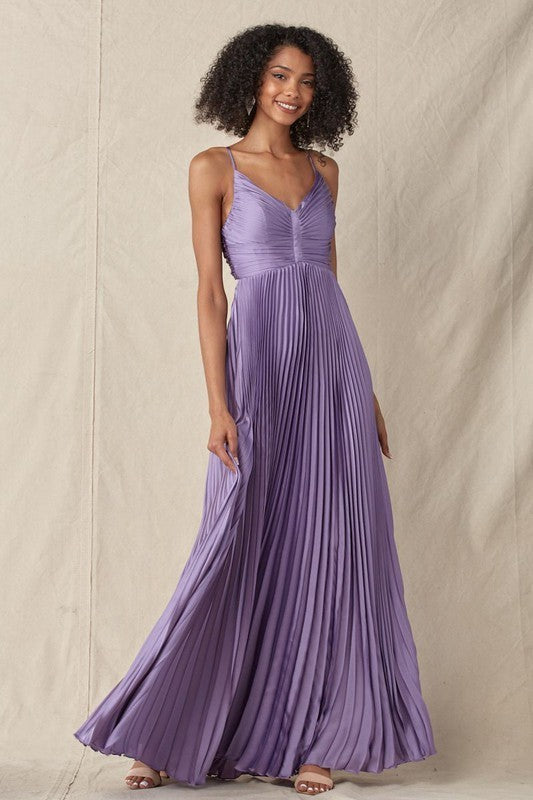 Pleated Formal Dress