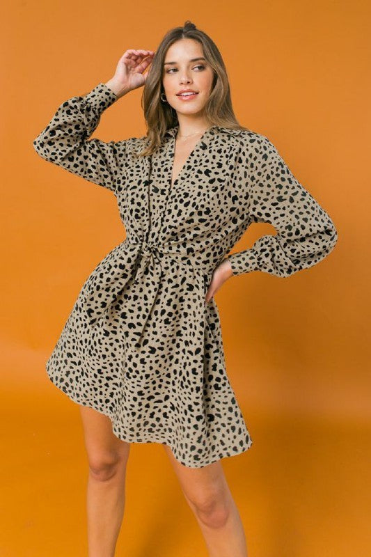 Printed Shirt Dress