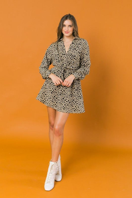 Printed Shirt Dress