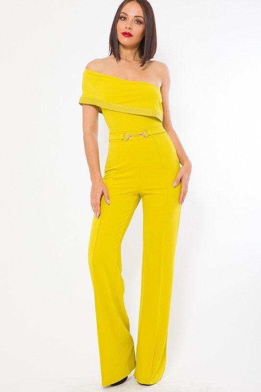 Off Shoulder Fashion Jumpsuit