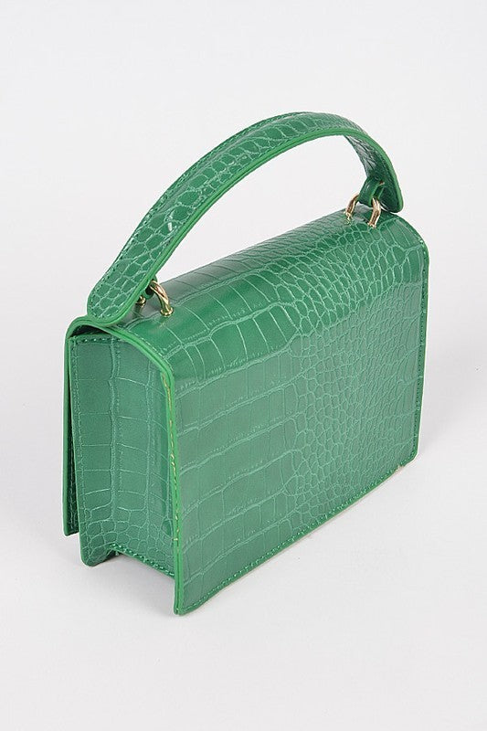 Faux Croc Crossbody Bag (Pick Color)