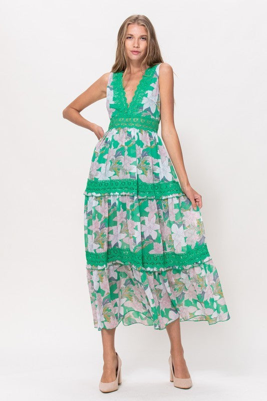 Floral Print Midi Dress