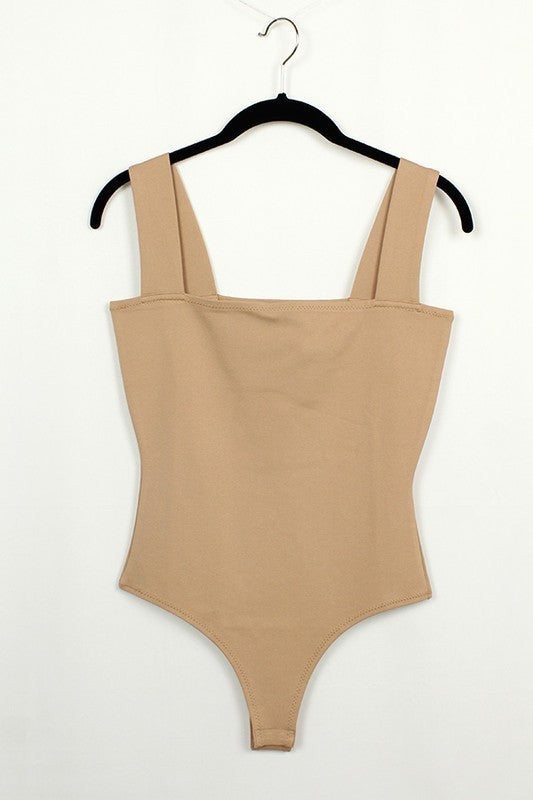 Solid Square Neck Bodysuit (Pick Color)