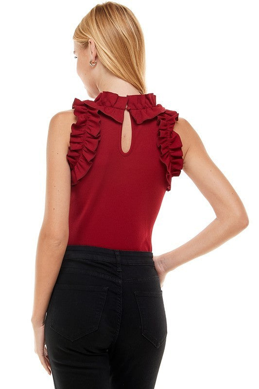 Ruffle Detail Bodysuit