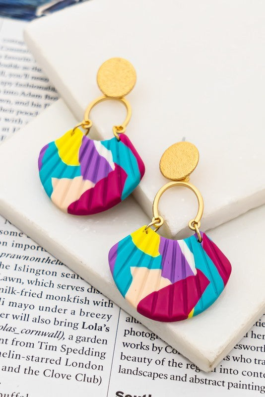 Fan Shape Drop Earrings