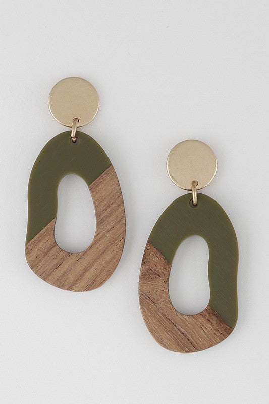 Abstract Open Cut Drop Earrings (Pick Color)
