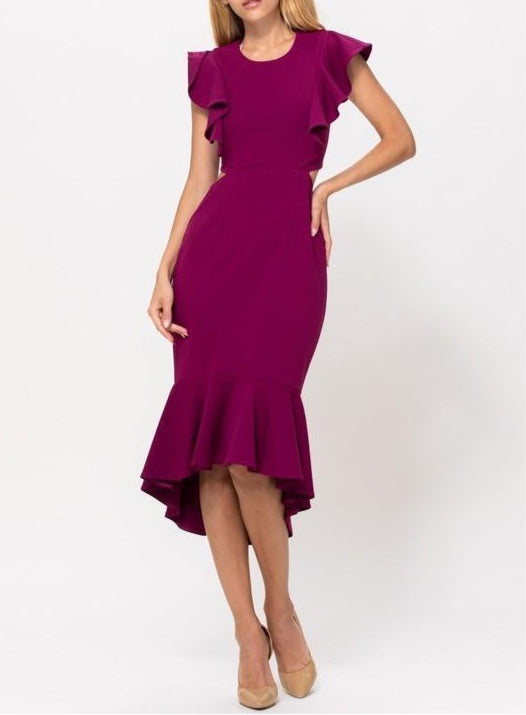 Open Back Midi Dress
