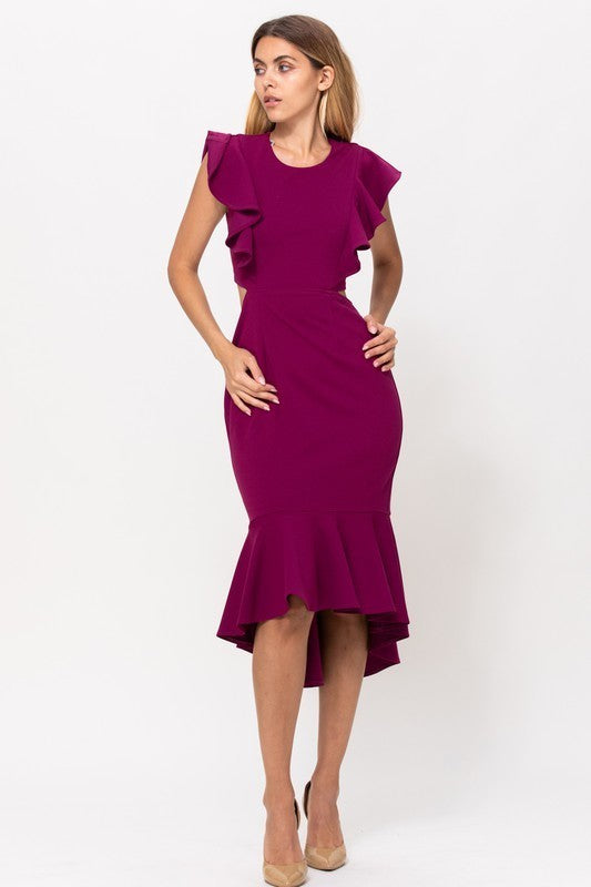 Open Back Midi Dress