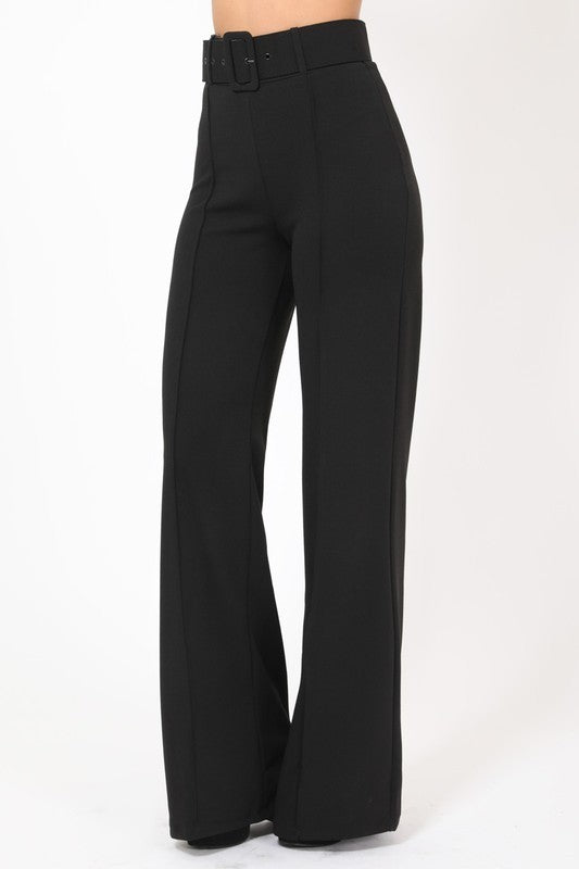 High Waist Buckle Pants