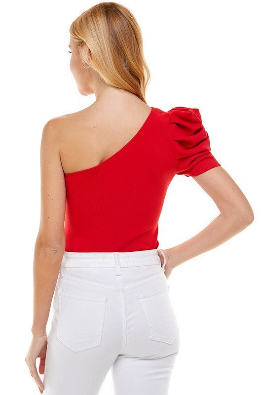Fold Over Puff Sleeve Top (Pick Color)