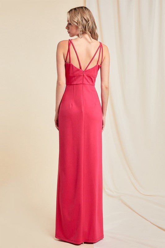 Strap Detail Formal Dress