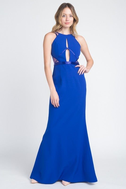 Bead Detail Formal Dress