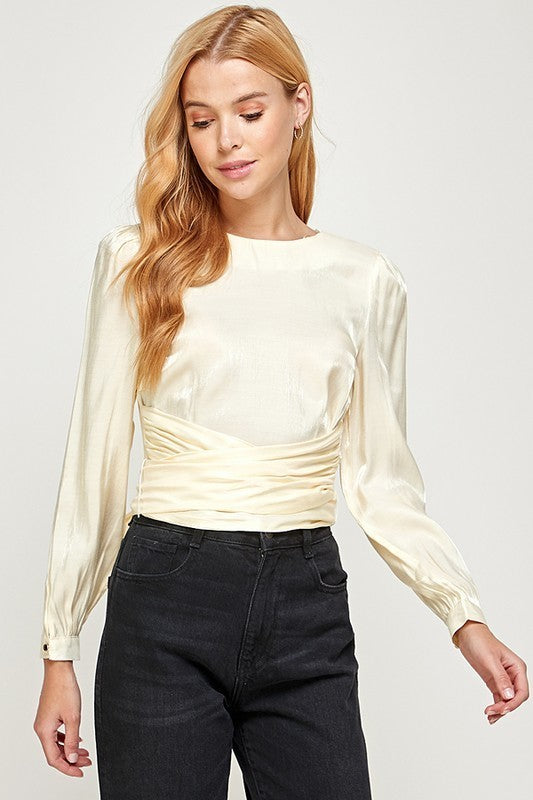 Long Sleeve Satin Top
