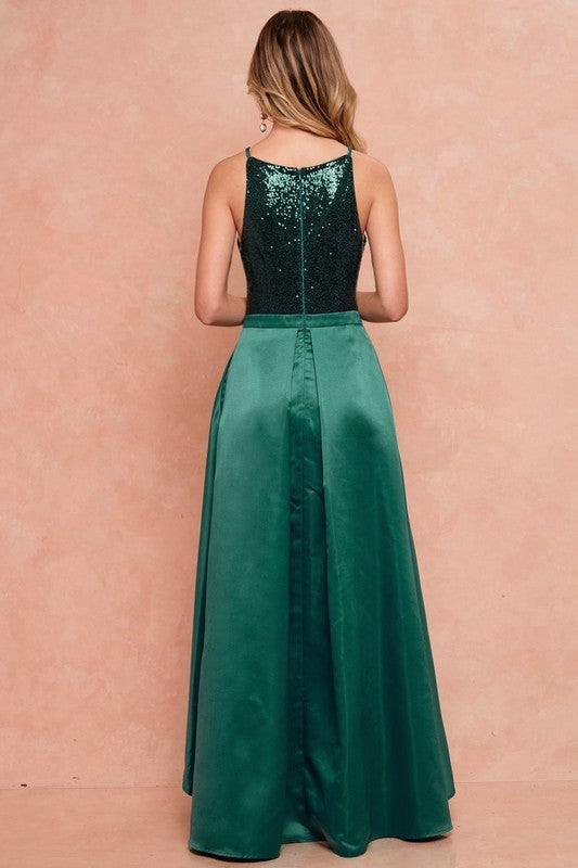 Sequins Top High Low Dress
