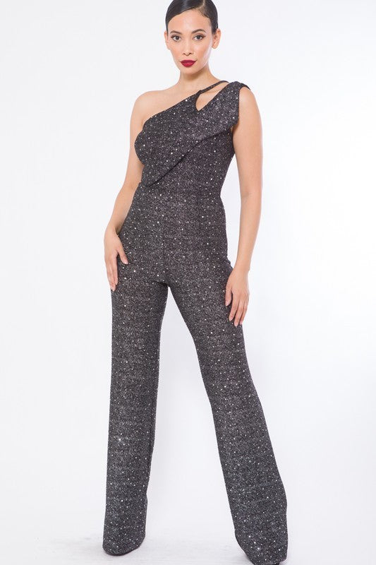 One Shoulder Jumpsuit w/ Small Opening