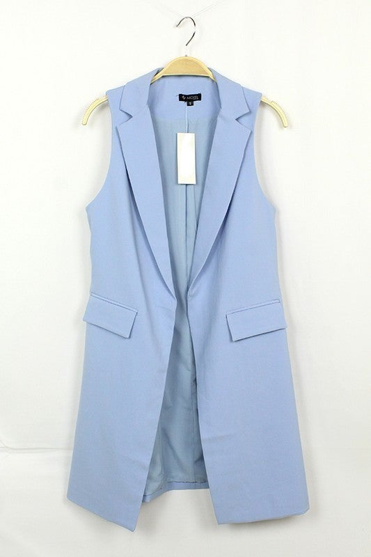 Open Front Long Vest