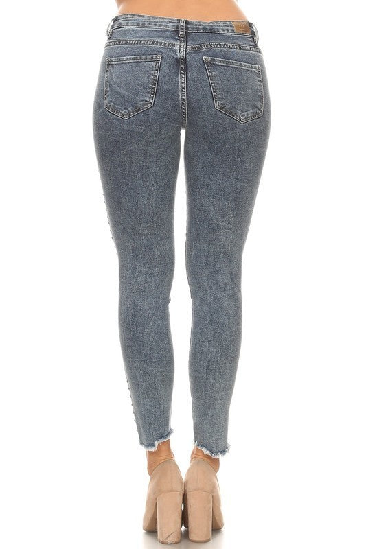 Stud & Black Contrast Skinny Jeans