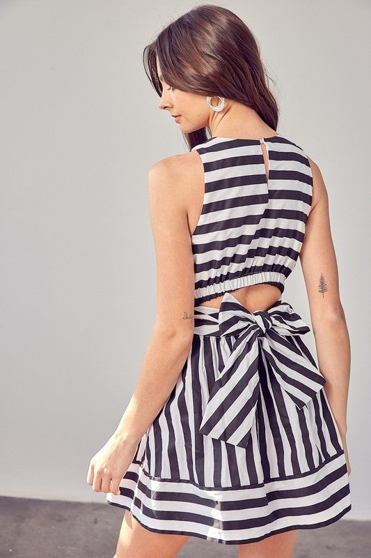 Front Cross Back Tie Dress (Pick Color)