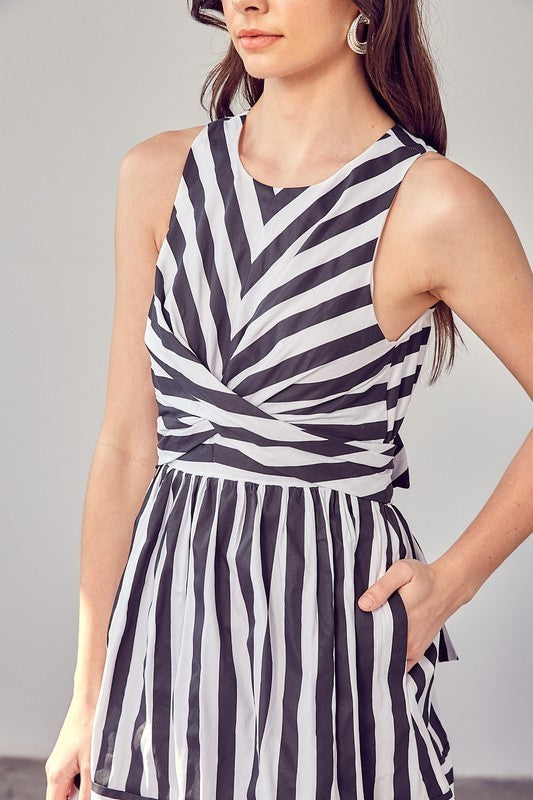 Front Cross Back Tie Dress (Pick Color)