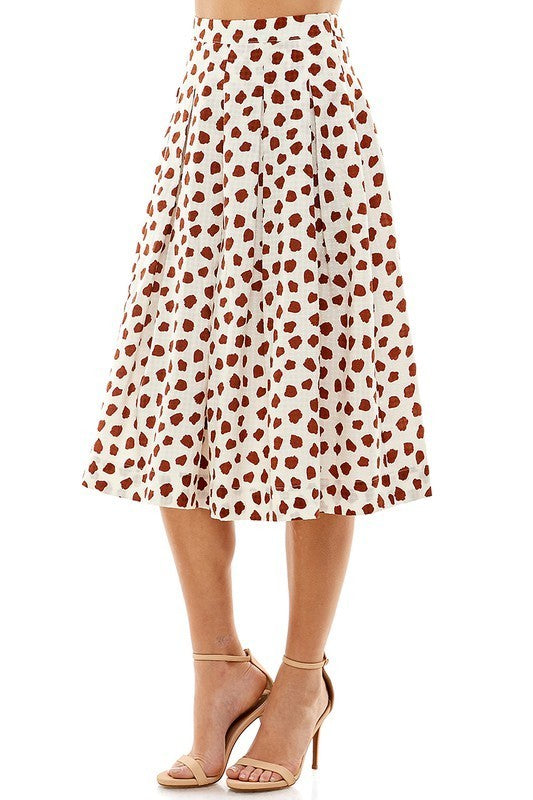 Dot Print Skirt