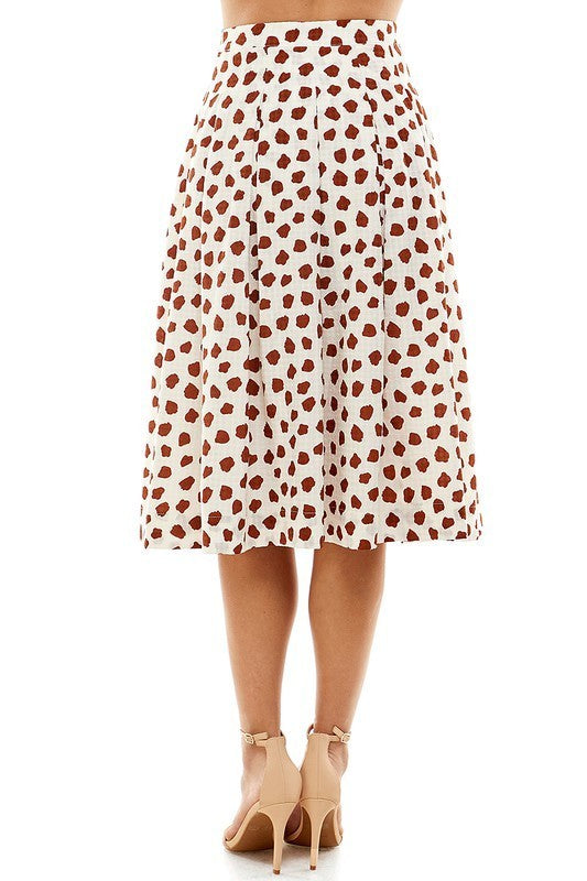 Dot Print Skirt