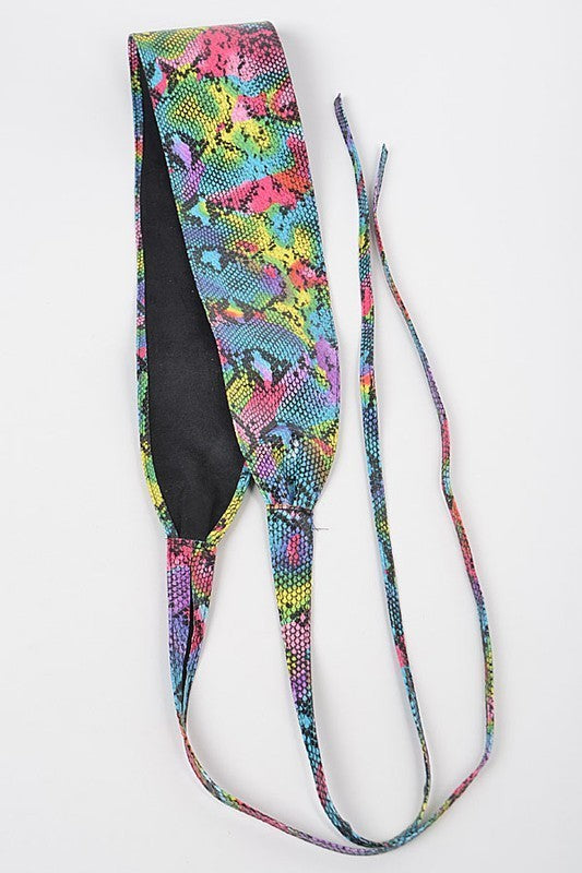 Multi Snake Print Kimono Belt