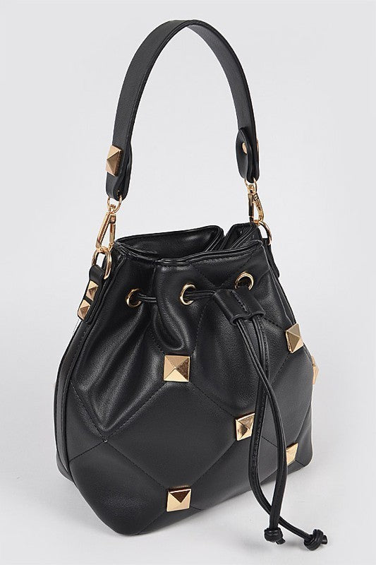 Oversized Studded Buckle Bag (Pick Color)