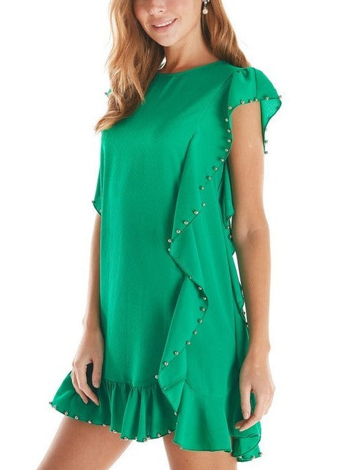 Ruffle Beaded Dress