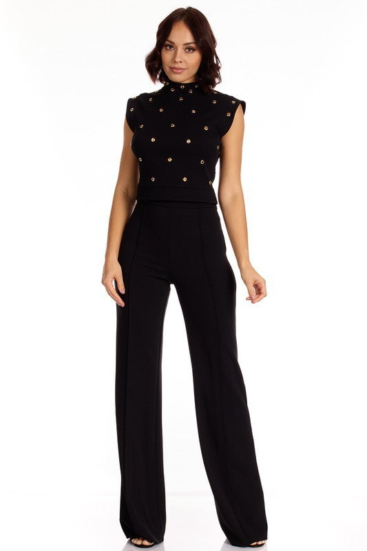 Gold Eyelet Detail Top (Pick Color)