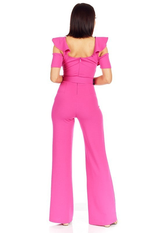Ruffled Detailed Jumpsuit (Pick Color)