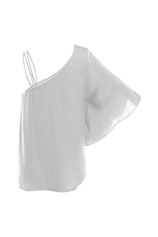 One shoulder Trapezium Top (Pick Color)