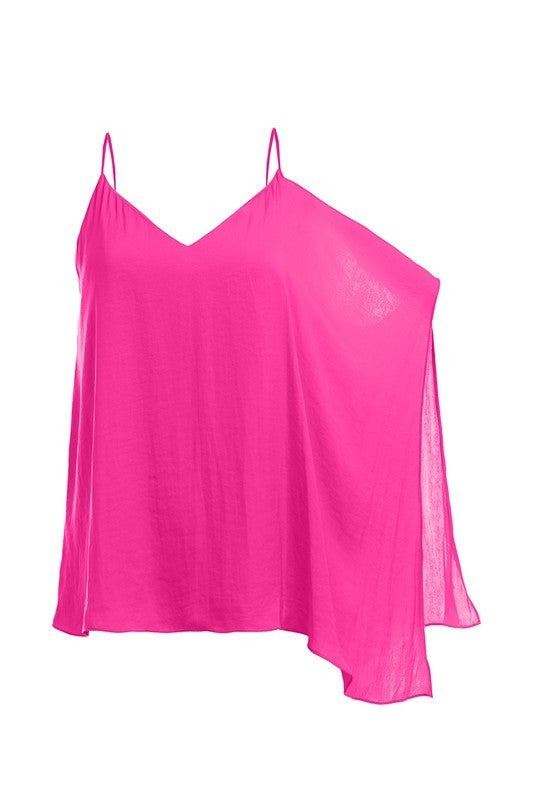 Deep V Neck Side Panel Detail Top