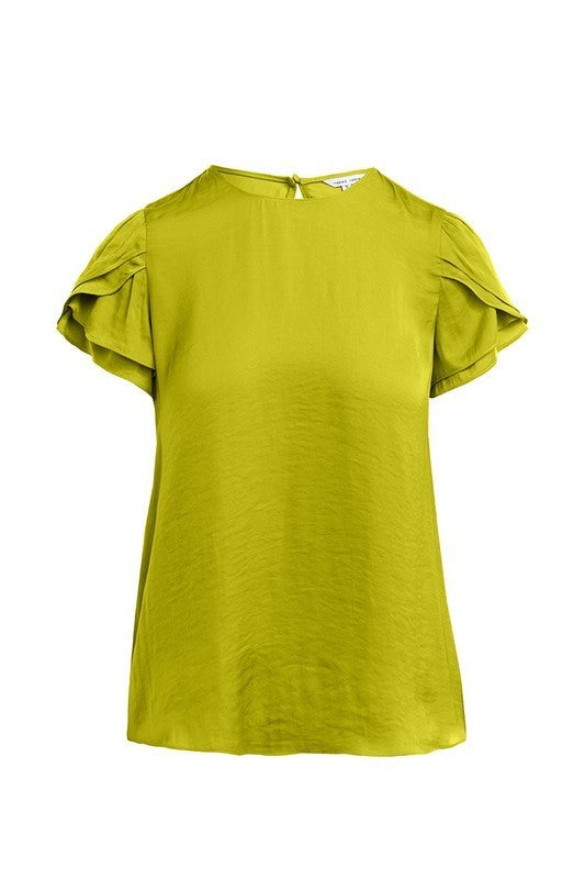 Double Layered Tulip Sleeve Top