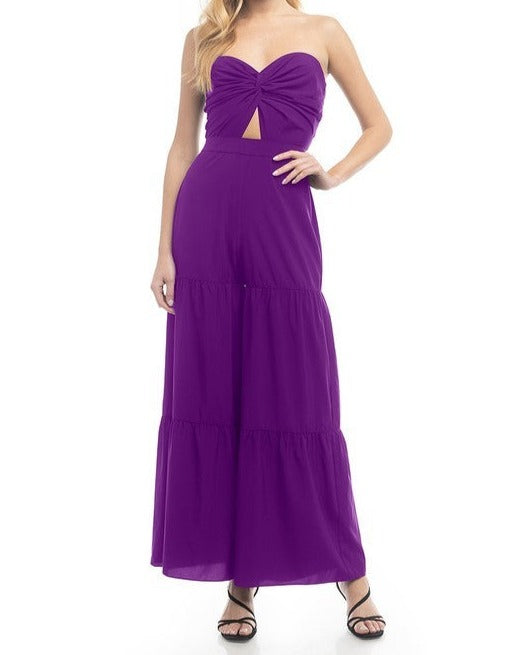 Twist Strapless Jumpsuit