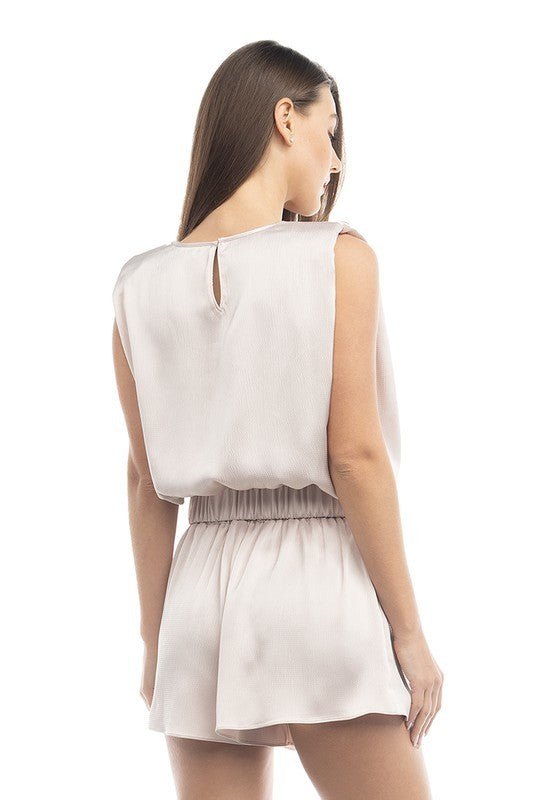 Pleat Detail Shoulders Top