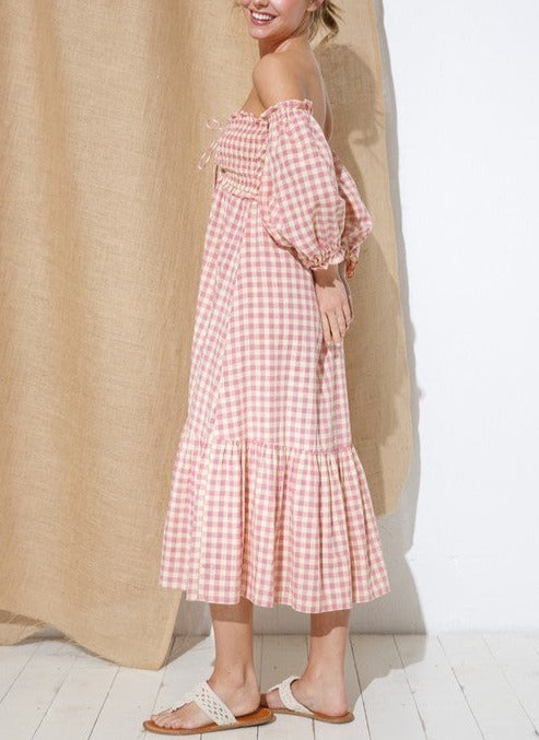 Pink/Yellow Checkered Dress
